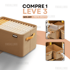 Organizador de Roupas Dobrável Luxe Box® (Compre 1 Leve 3) - Queima de Estoque 🔥