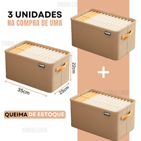 Organizador de Roupas Dobrável Luxe Box® (Compre 1 Leve 3) - Queima de Estoque 🔥