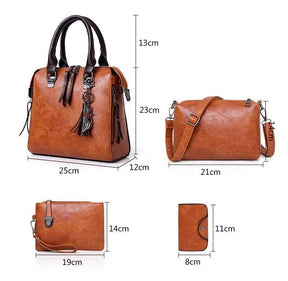 Kit de Bolsas Femininas com 4 peças Vintage Classic - FRETE GRÁTIS