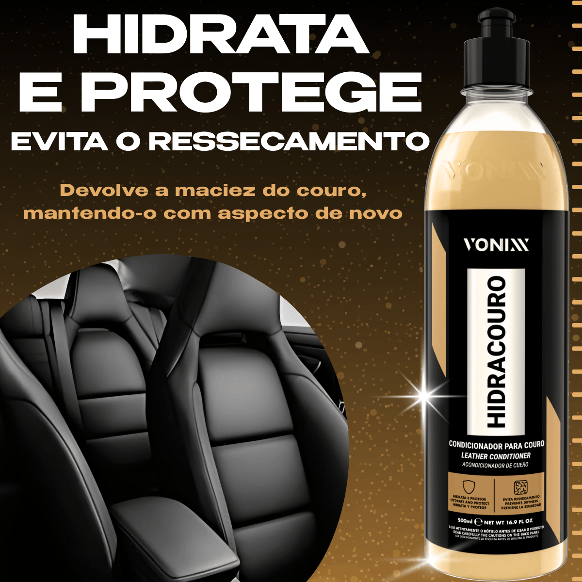 Hidracouro Hidratante Condicionador para Couro 500ml - Imagem 2